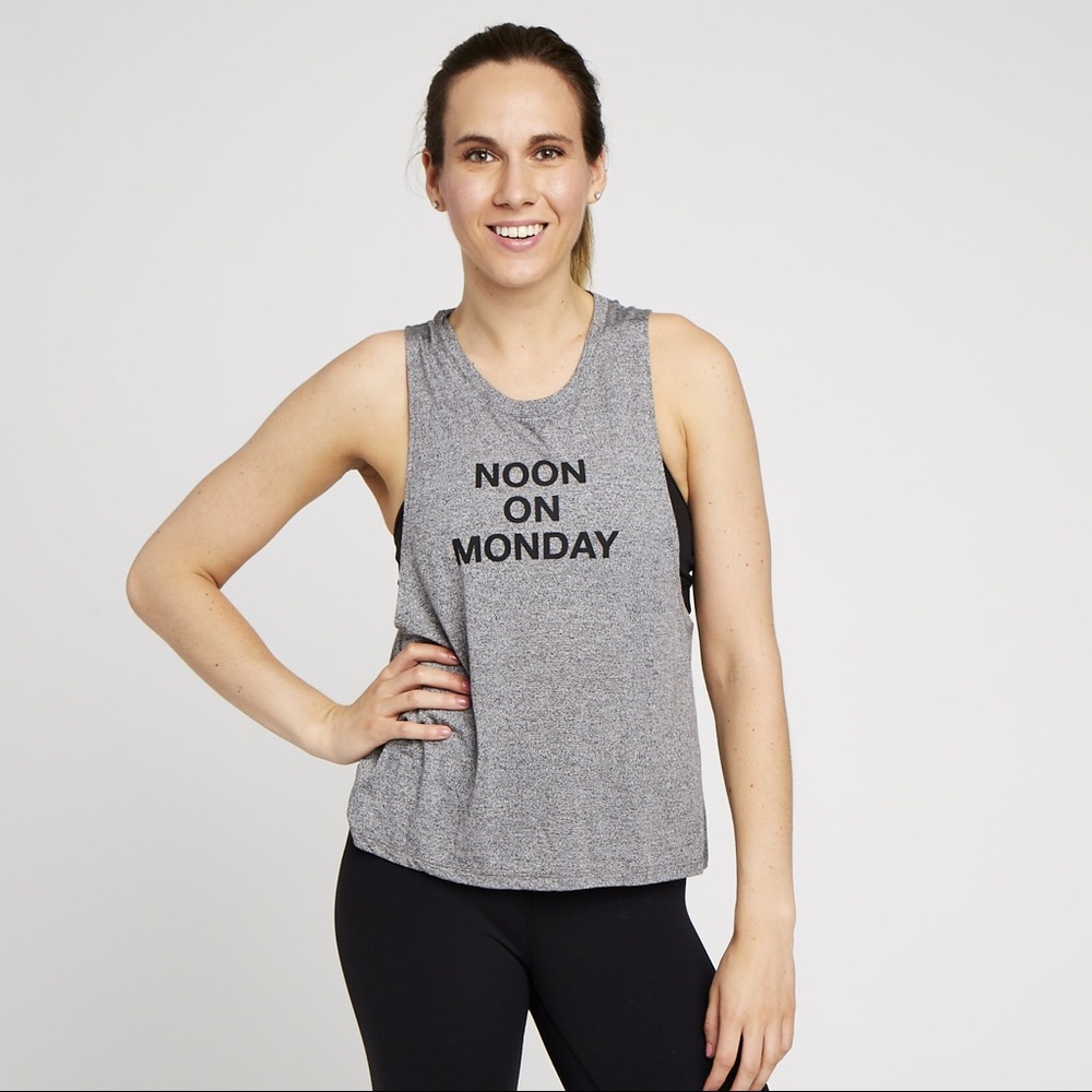 Soul Cycle “Noon on Monday” Gray Tank